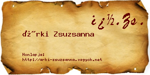 Árki Zsuzsanna névjegykártya